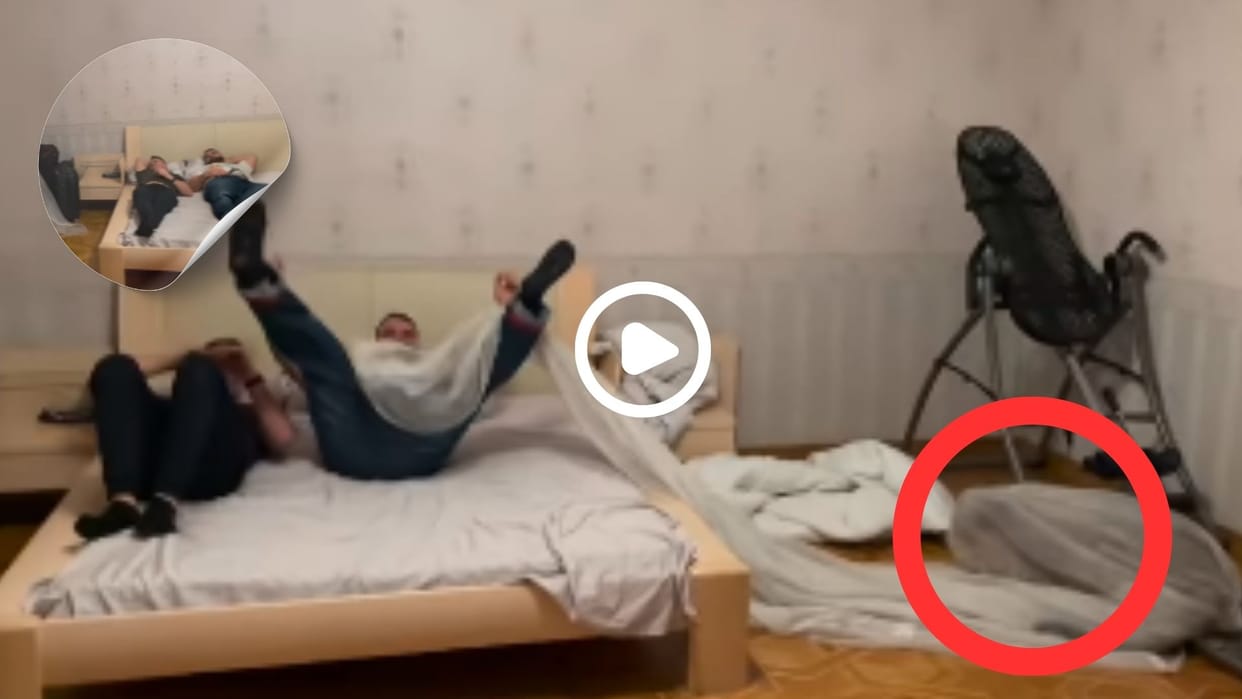 men were sleeping peacefully in the room, when suddenly a panther came through in hindi