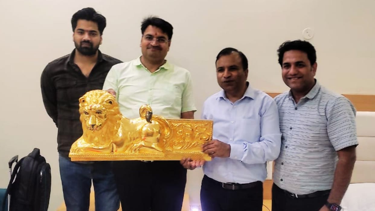 Vindhyavasini will seated on gold-studded lion installation will per rituals