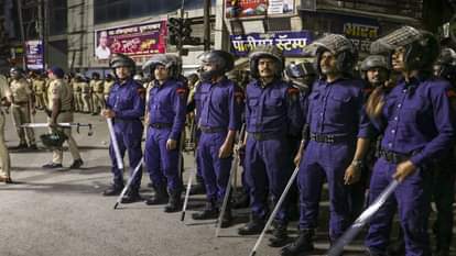 नागपुर में सुरक्षा बलों का पहरा