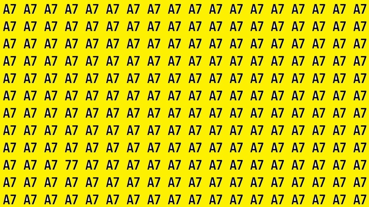 Optical Illusion Iq Test Brain Test You Have Hawk eyes then find 77 in 15 Seconds