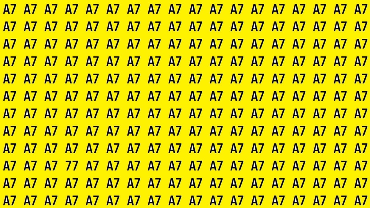 Optical Illusion Iq Test Brain Test You Have Hawk eyes then find 77 in 15 Seconds