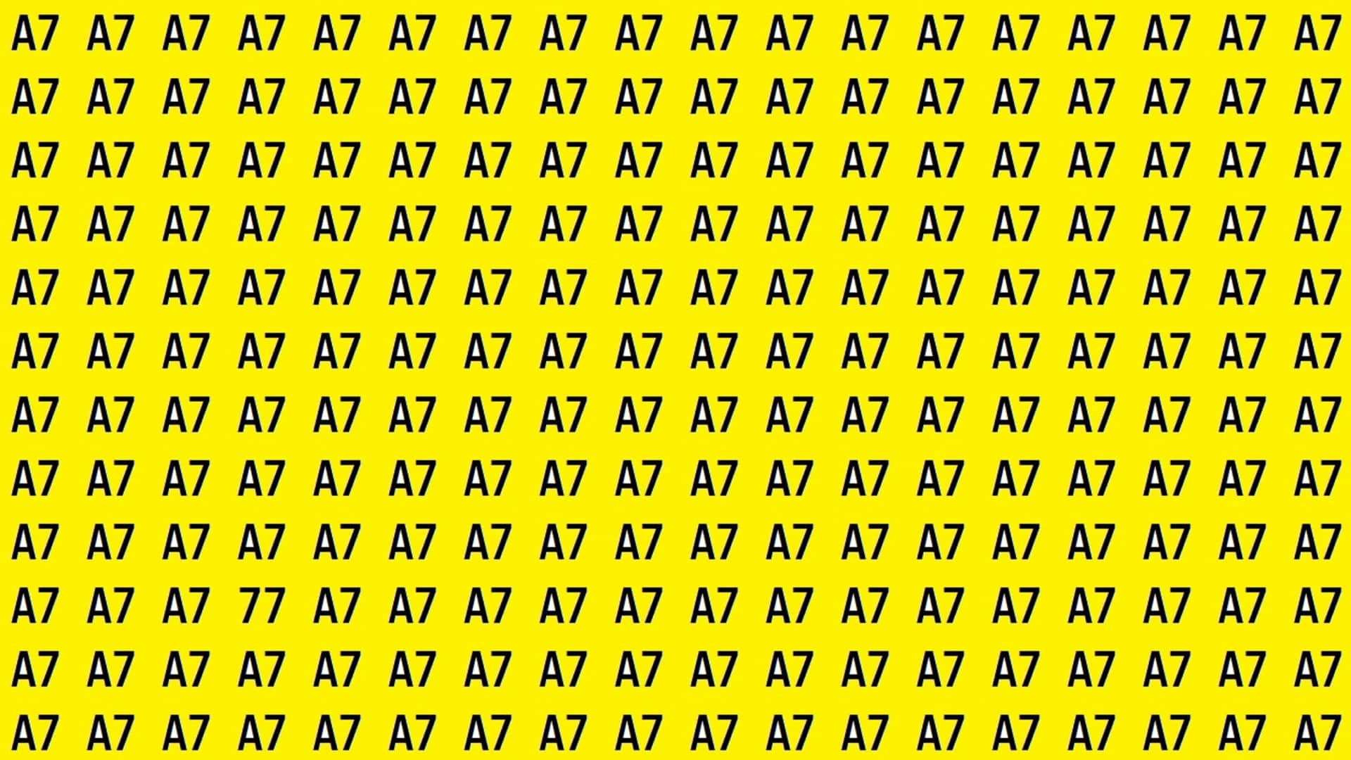Optical Illusion Iq Test Brain Test You Have Hawk eyes then find 77 in 15 Seconds