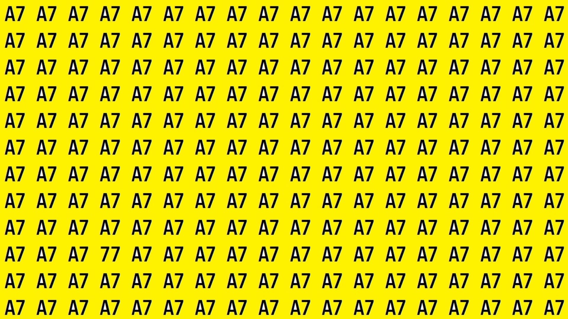 Optical Illusion Iq Test Brain Test You Have Hawk eyes then find 77 in 15 Seconds