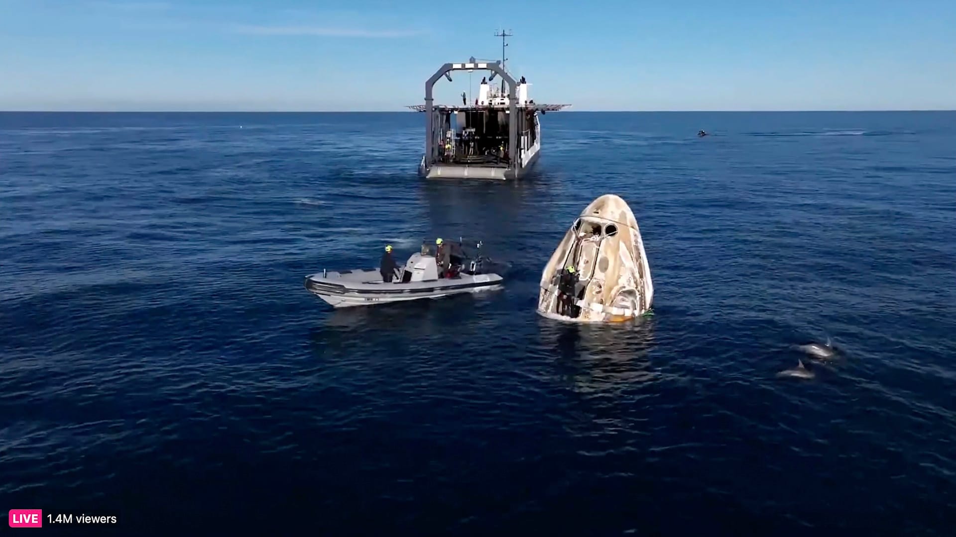 Sunita Williams Splashdown SpaceX Dragon Capsule Carrying NASA Astronauts Returned to Earth