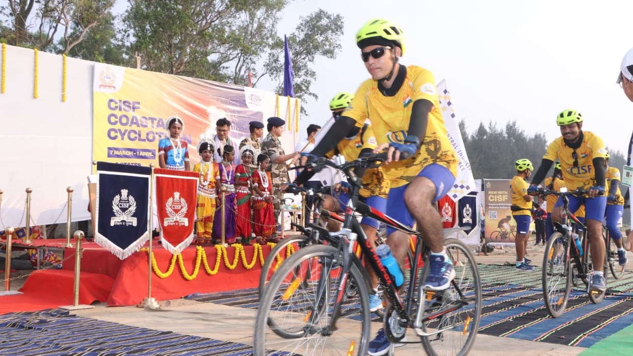 CISF Coastal Cyclothon Yatra will arrive at Gateway of India in Mumbai tomorrow
