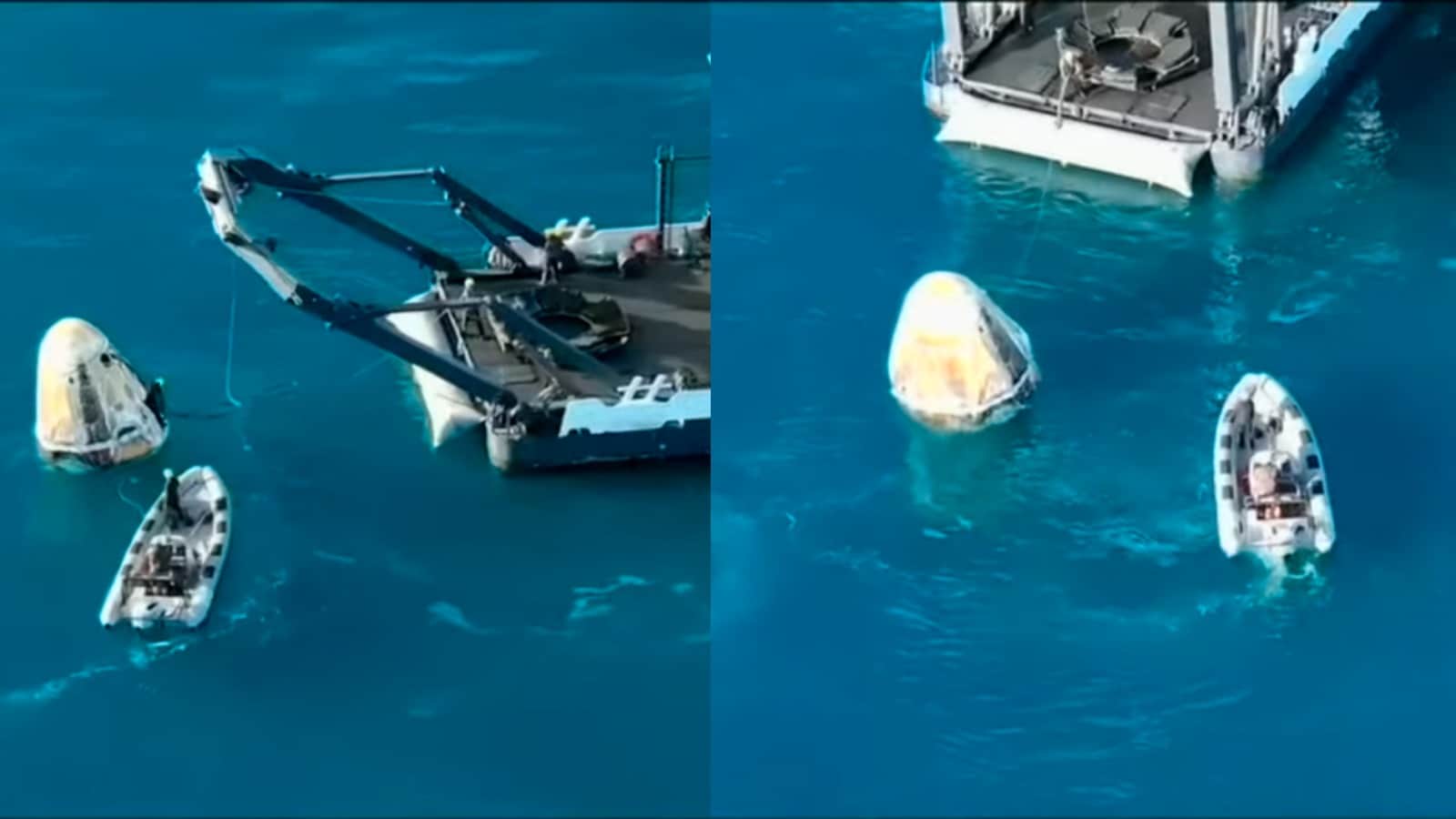 US Florida Sunita Williams Barry Wilmore astranauts Return ISS NASA SpaceX Dragon Splashdown Updates photos
