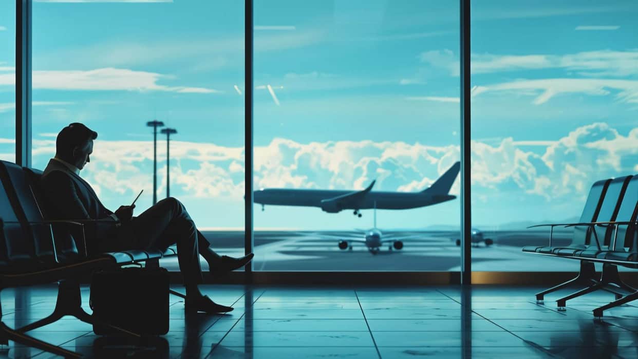 Who is this person whose security check is not done at the airport, his car goes to drop him till the plane