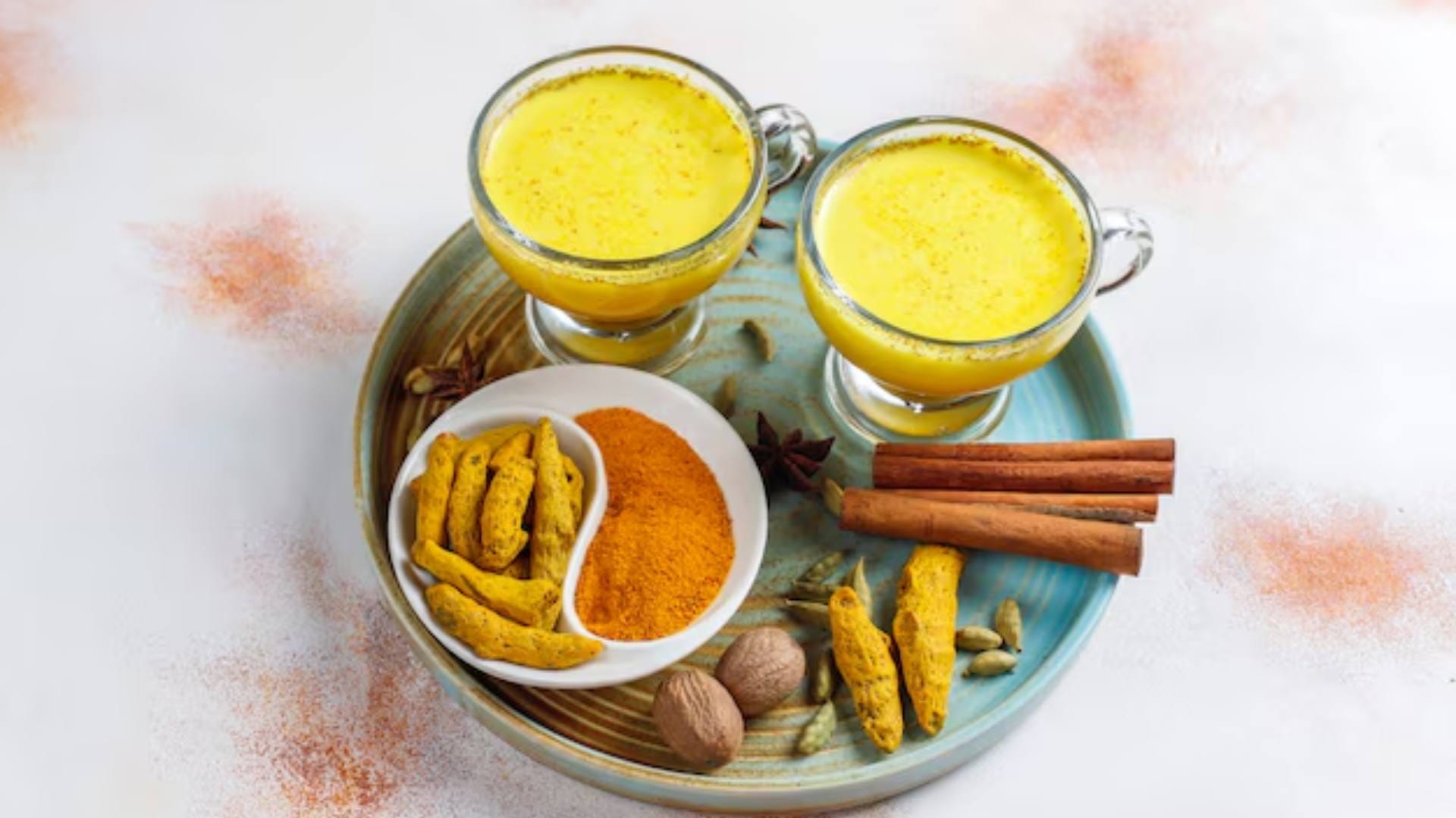 Haldi Milk Drink turmeric milk and get inner strength and external glow in 14 days you won't believe it disprj