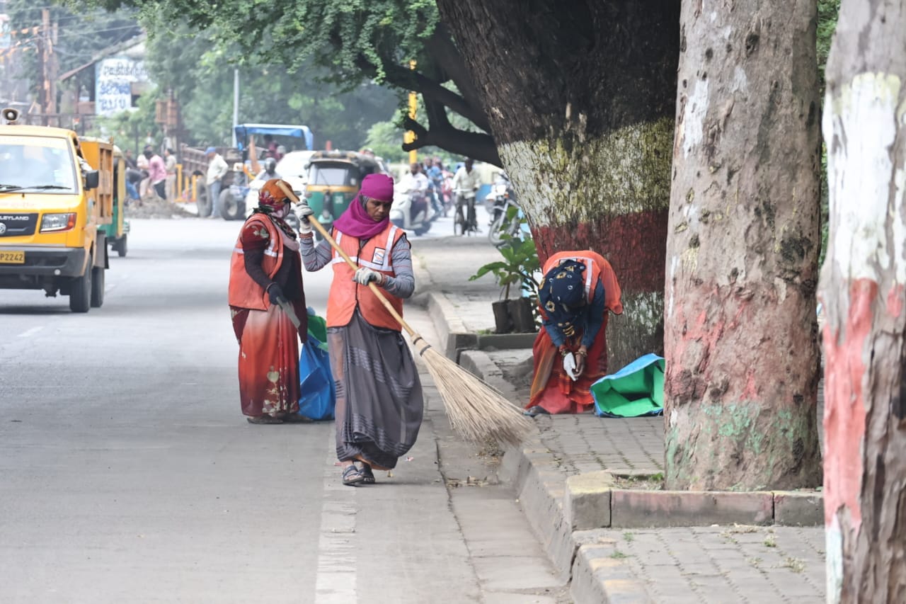 इंदौर में सफाई।