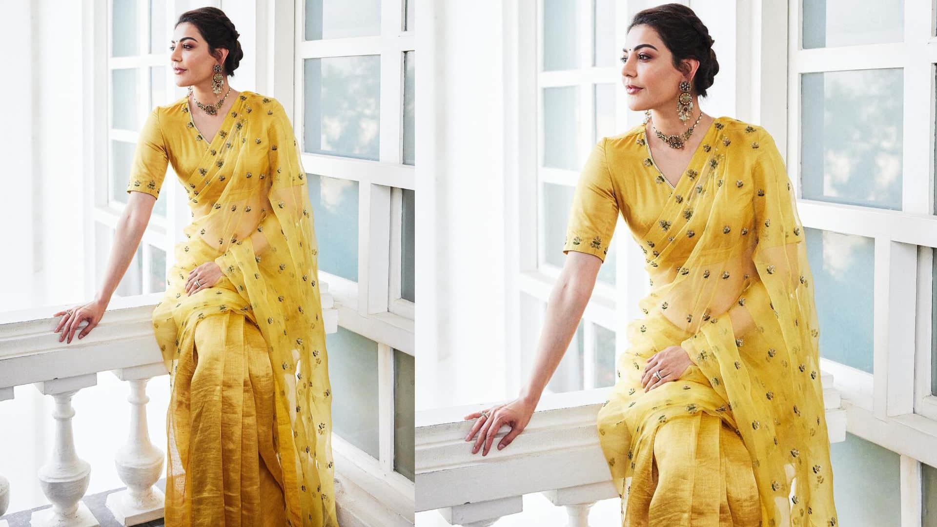 south actress Kajal Agarwal latest saree collection