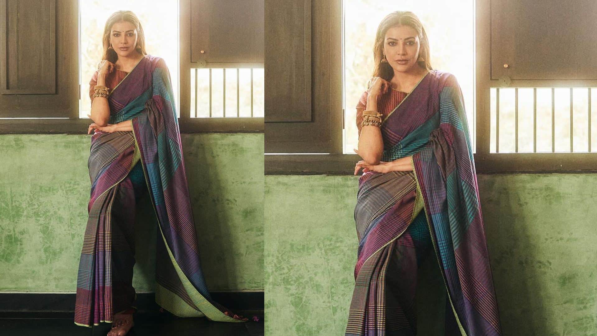 south actress Kajal Agarwal latest saree collection