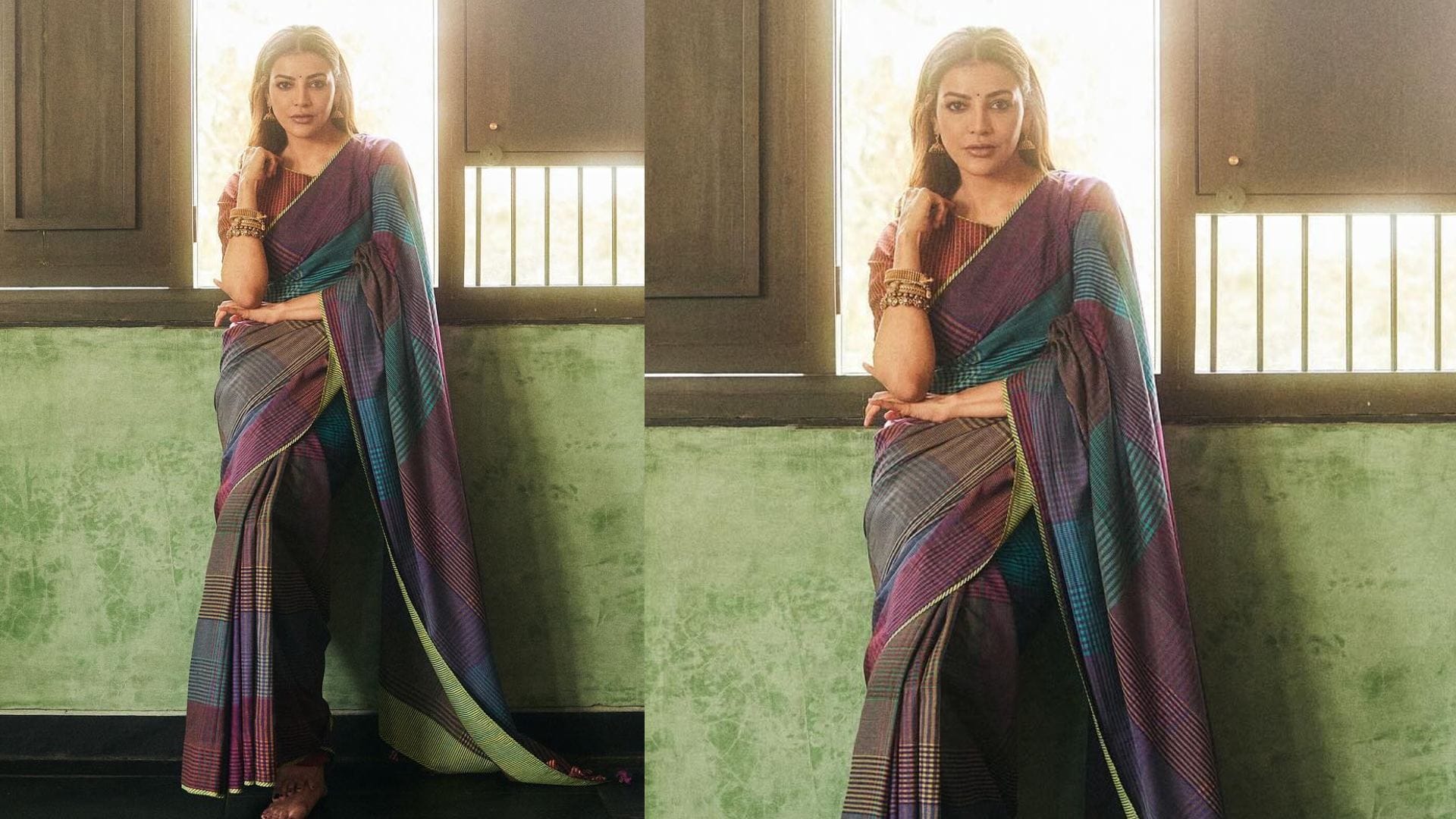south actress Kajal Agarwal latest saree collection