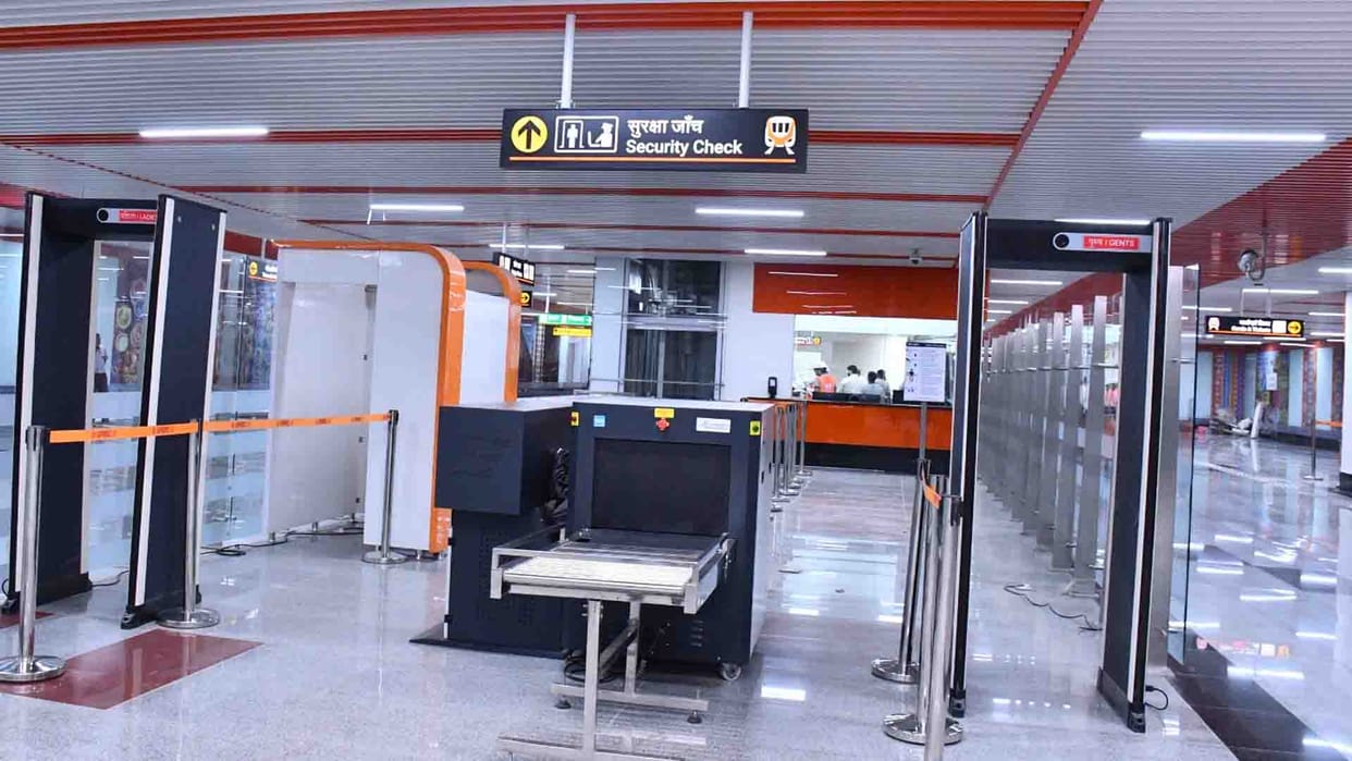 Security machines installed at five metro stations from Chunniganj to Kanpur Central