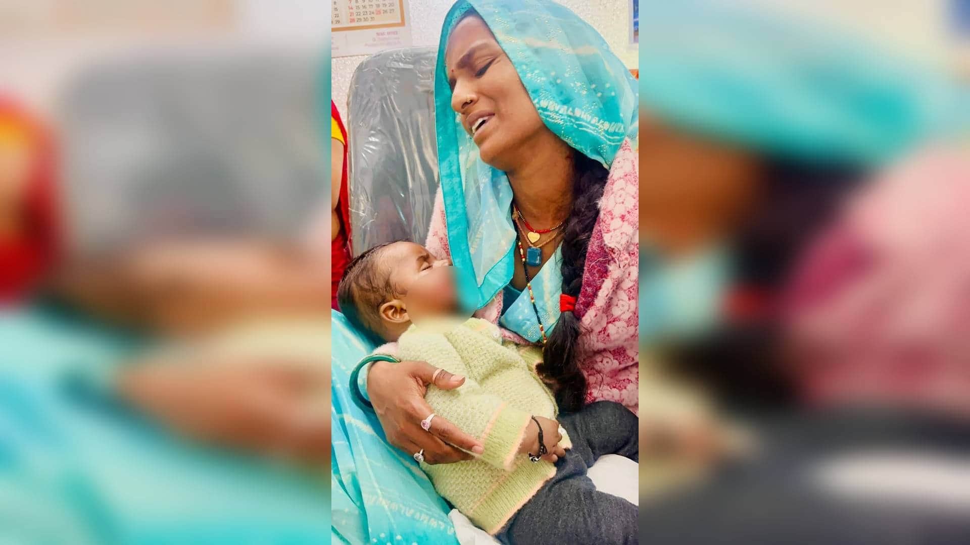 मां की गोद में मृतक मासूम