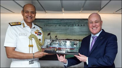 New Zealand PM Christopher Luxon visits indigenous destroyer INS Surat, News in hindi