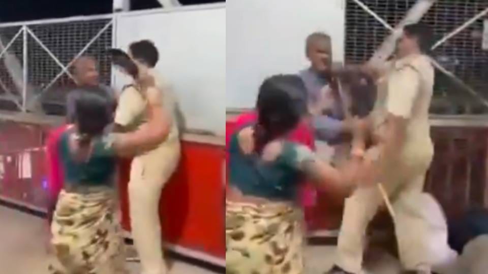 Policeman hit child with stick at Lucknow Charbagh station parents clashed