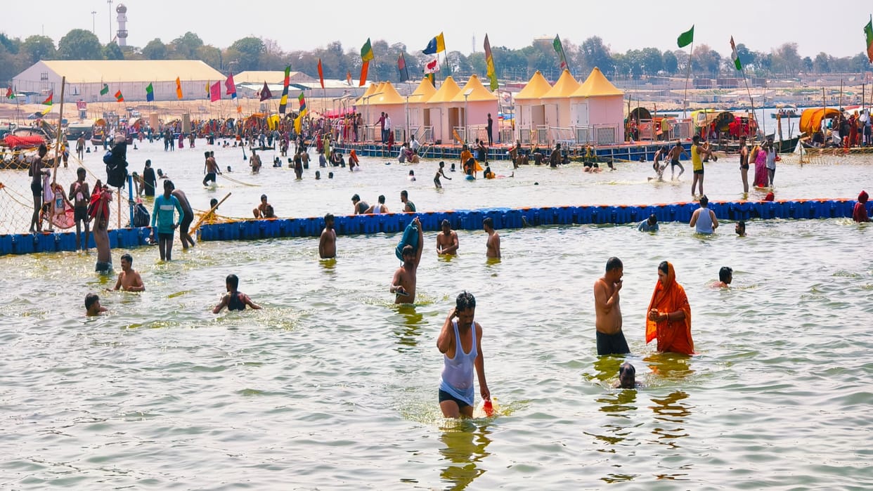 Nets will be installed across deep barricading on deep ghats in Sangam area