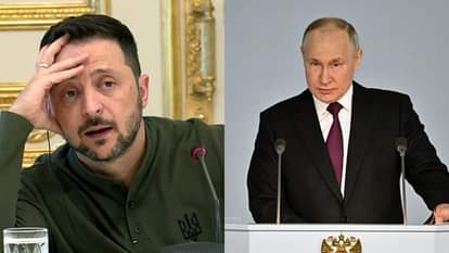यूक्रेन के राष्ट्रपति वोलोडिमिर ज़ेलेंस्की और रूस के राष्ट्रपति व्लादिमीर पुतिन