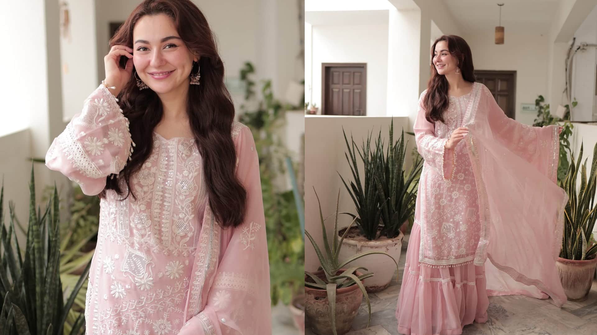 Saree to anarkali suit try these stylish looks of Hania Aamir on Eid disprj