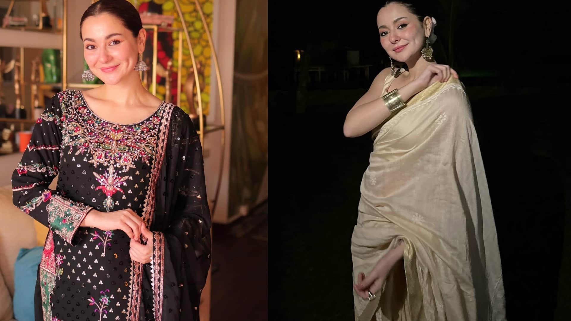 Saree to anarkali suit try these stylish looks of Hania Aamir on Eid disprj