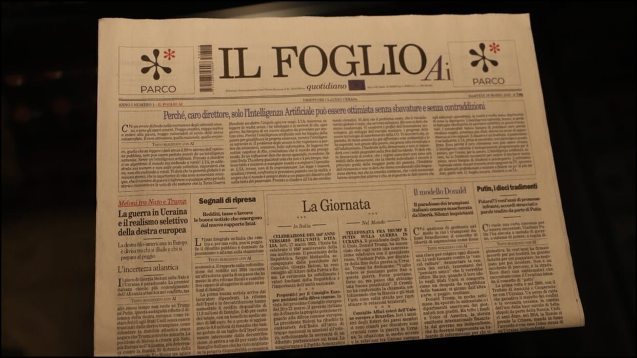 Il Foglio of Italy Prints AI Edition Of Newspaper To 'Revitalise Journalism', News in hindi