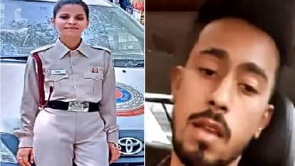 कोमल की फाइल फोटो और हत्यारोपी आसिफ