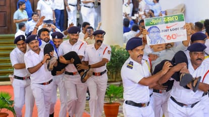 Karnataka Assembly 18 BJP MLAs creating ruckus suspended for six months