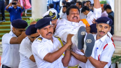 Karnataka Assembly 18 BJP MLAs creating ruckus suspended for six months