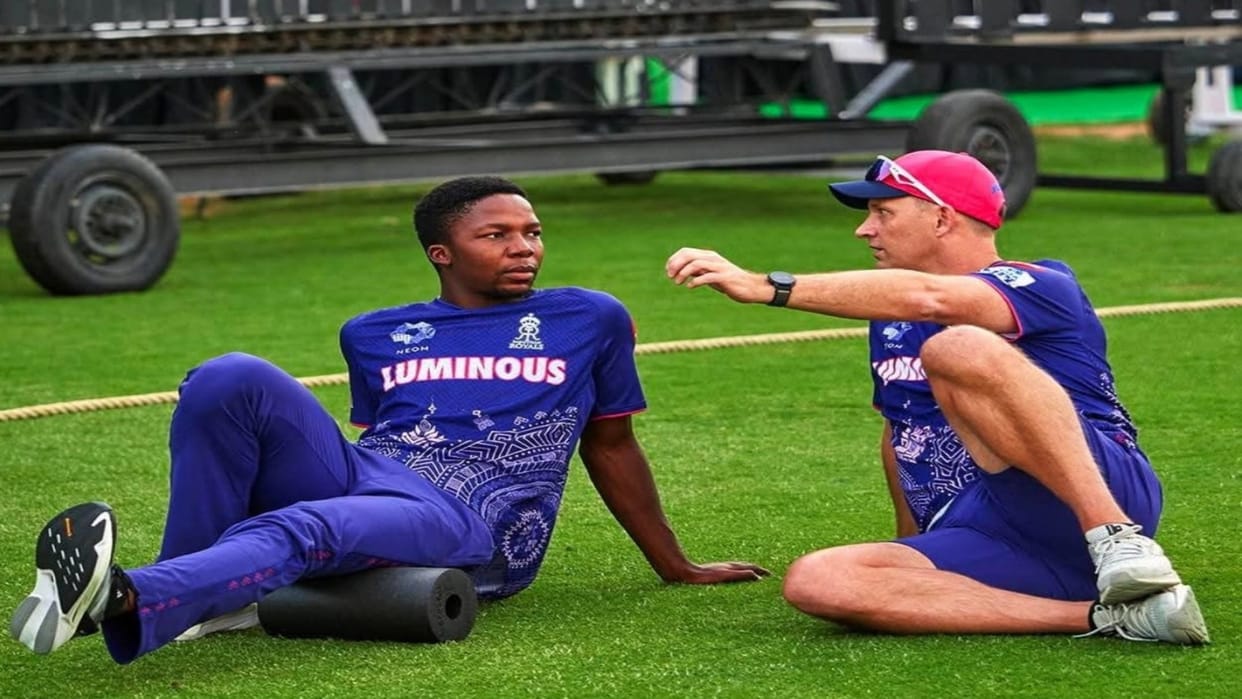 IPL 2025 Rajasthan Royals Players Net Practice in Jaipur Sawai Mansingh Stadium Ahead IPL Cricket Matches