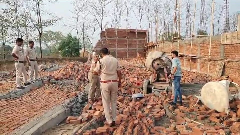 Two workers died due to wall collapse accident happened due to sudden storm and rain in Korba