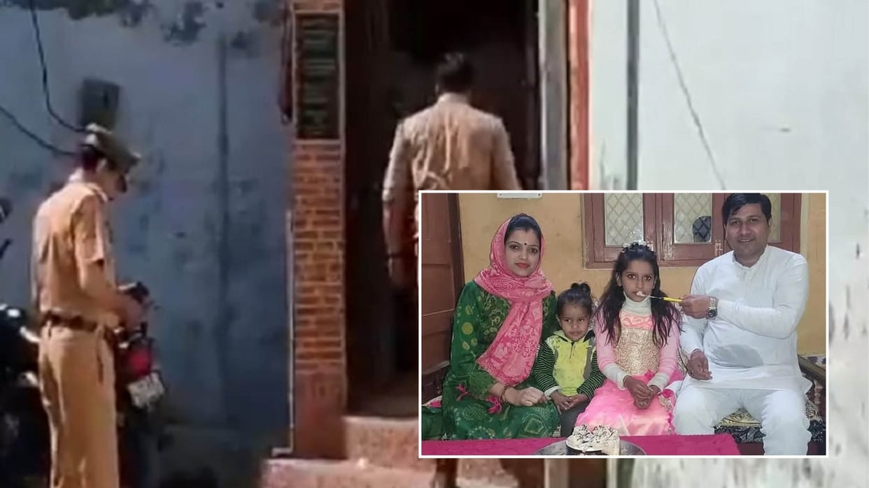 In Saharanpur BJP leader shot his wife and three children three died wife seriously injured