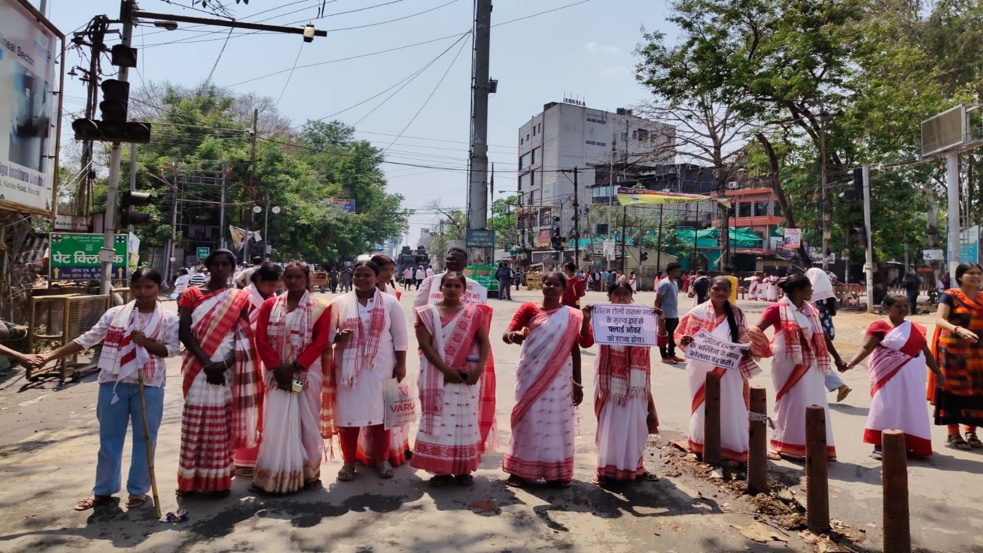 Ranchi Anger among tribal society against construction of Sirmatoli flyover ramp calling Ranchi bandh