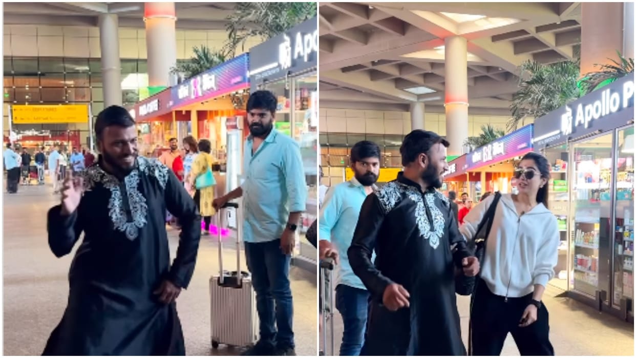 Sikandar fan do dance steps on rashmika mandanna salman khan movie song Zohrajabeen on airport video viral