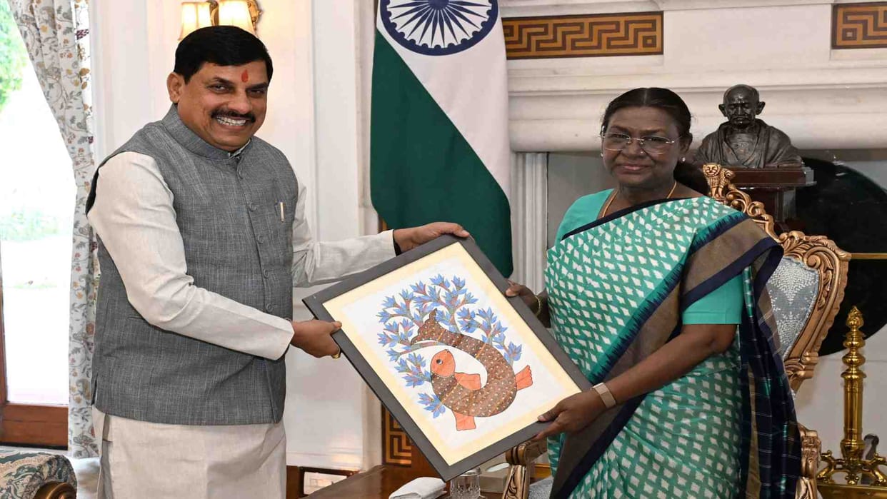 Bhopal News: Chief Minister Mohan Yadav reached Delhi to invite President Draupadi Murmu for Vikramotsav