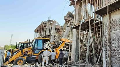 MP News: Under-construction building collapsed in Jhabua, two workers died, three injured