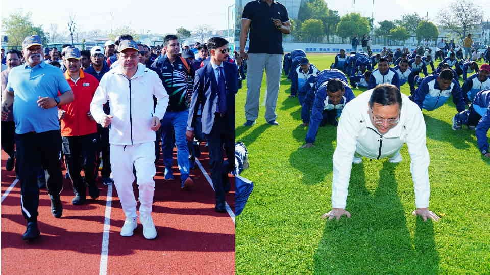 Dhami Government Three Years: CM flagged off Fit India Run Doing Pushups and Appeal youth to de-addiction