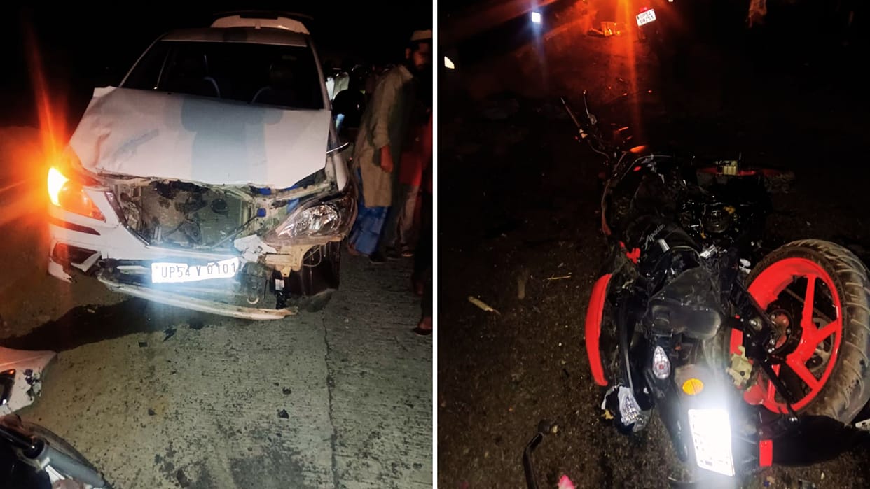 Trailer runs over people standing on roadside in mau head and leg broken four people criticle condition