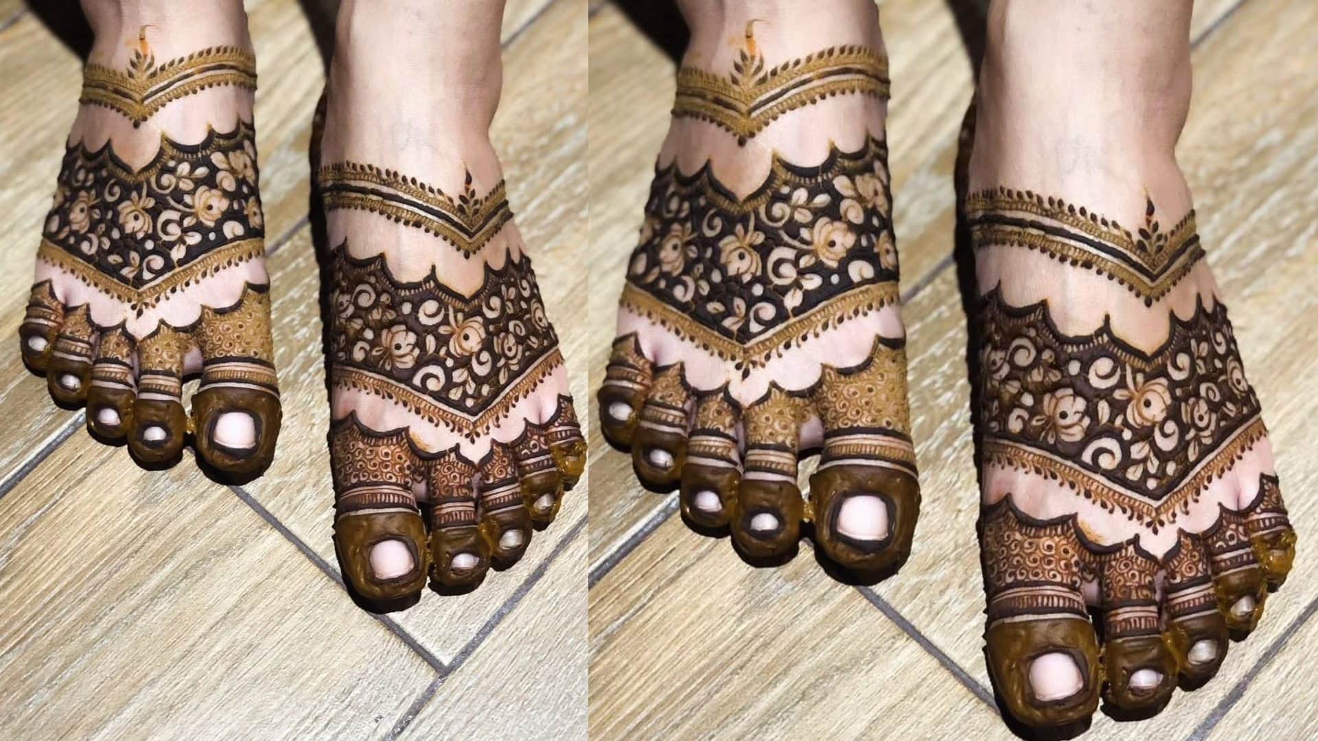 Eid 2025 latest mehndi design for legs images in HD