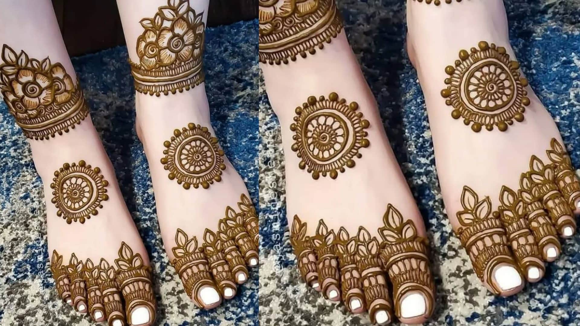 Eid 2025 latest mehndi design for legs images in HD