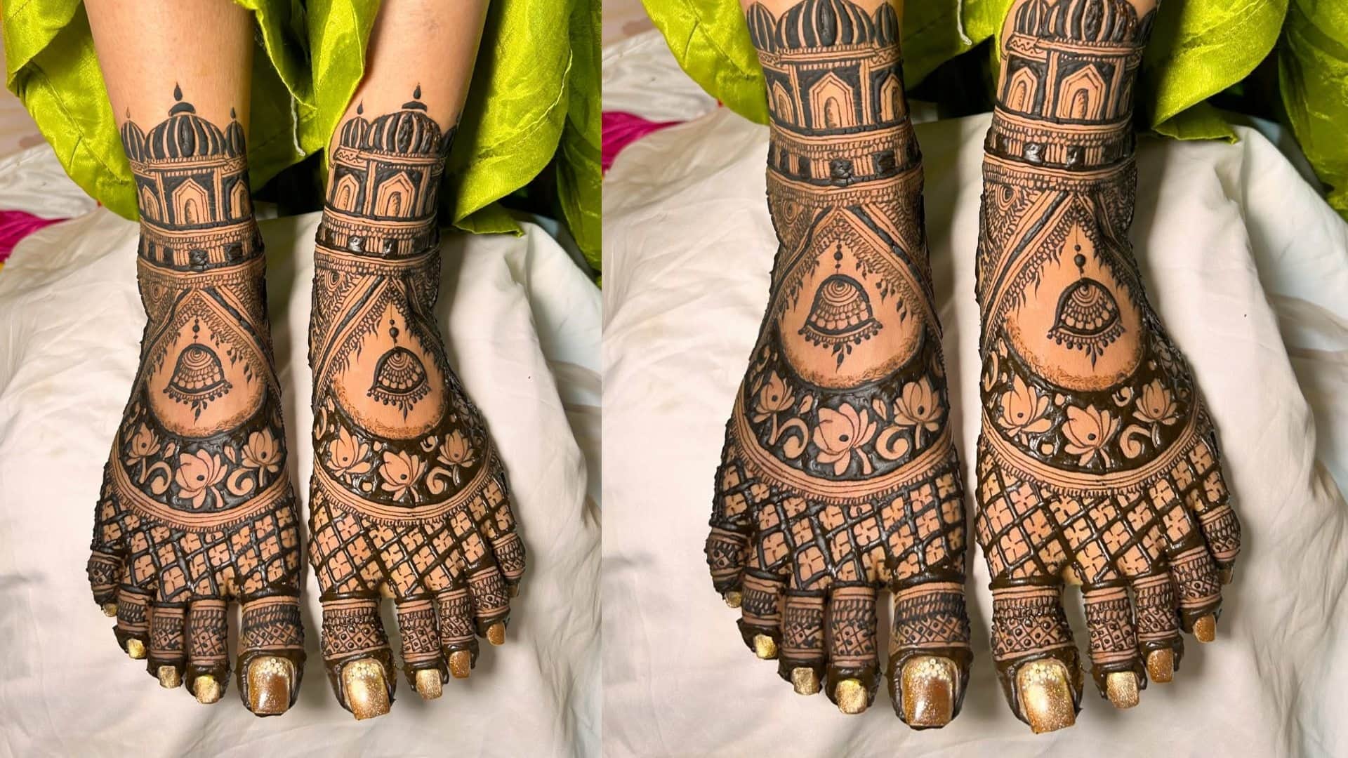Eid 2025 latest mehndi design for legs images in HD