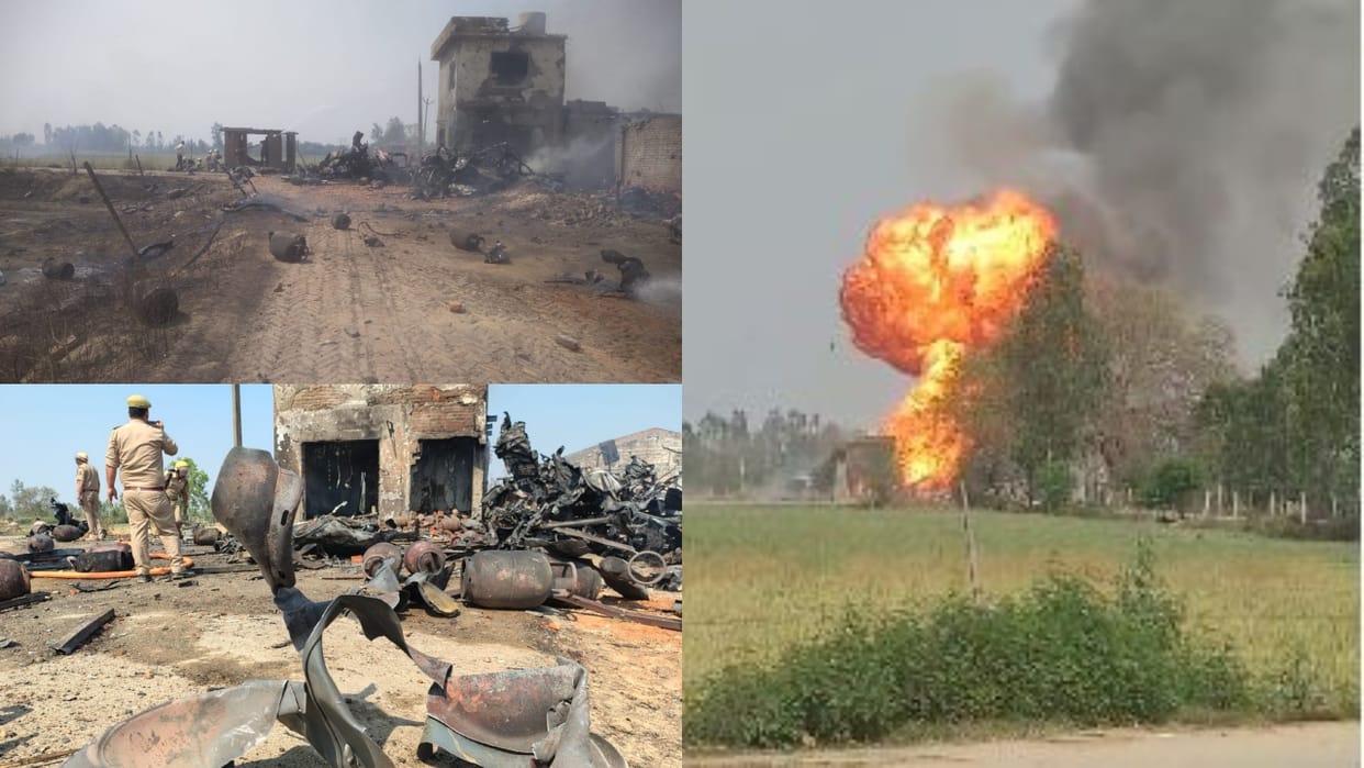 gas agency caught fire due to cylinder explosion in Bareilly