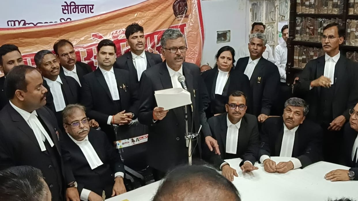 Advocates go on symbolic strike and protest against transfer of Justice Yashwant Verma to Allahabad High Court
