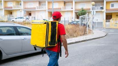 Food delivery boys on strike