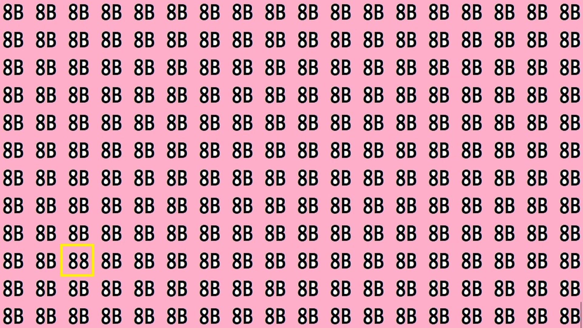 Optical Illusion Iq Test Brain Test If You Have Hawk Eyes then Find 88 in 15 Seconds