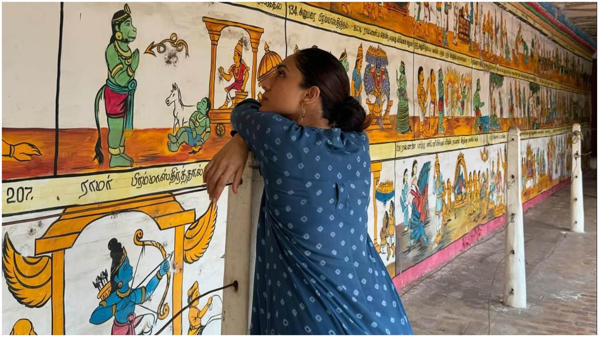 Sobhita Dhulipala explores historic temples in tamilnadu during her vacations