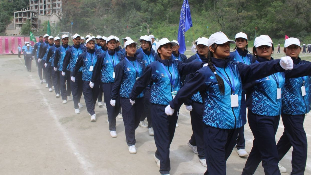 Sports Chamba was first in Marchpast DIET Solan Suman was first in high jump