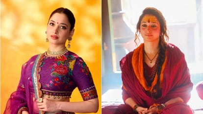 Tamannaah Bhatia recently hosted Mata Ki Chowki during Navratri amid breakup Rumours Vijay Varma