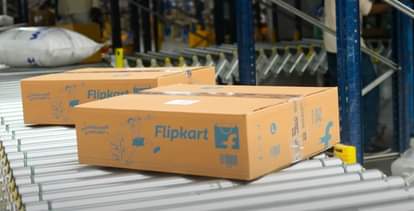 Flipkart packages in transit at the warehouse