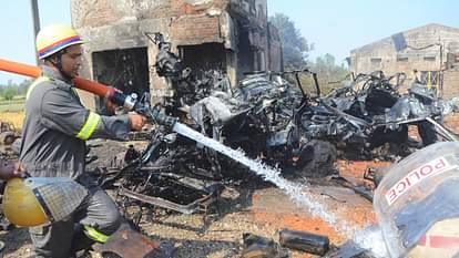 Bareilly Gas warehouse Cylinders Blast truck parked outside an LPG warehouse More than hundred cylinders burst