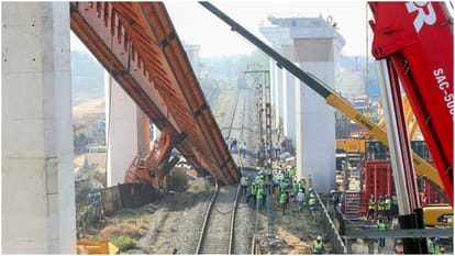 Rail traffic restored at accident site of bullet train project in Gujarat